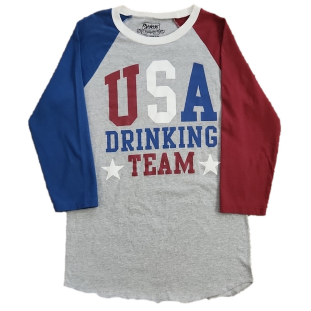 3/$20 Spencer's USA Drinking Team T-shirt